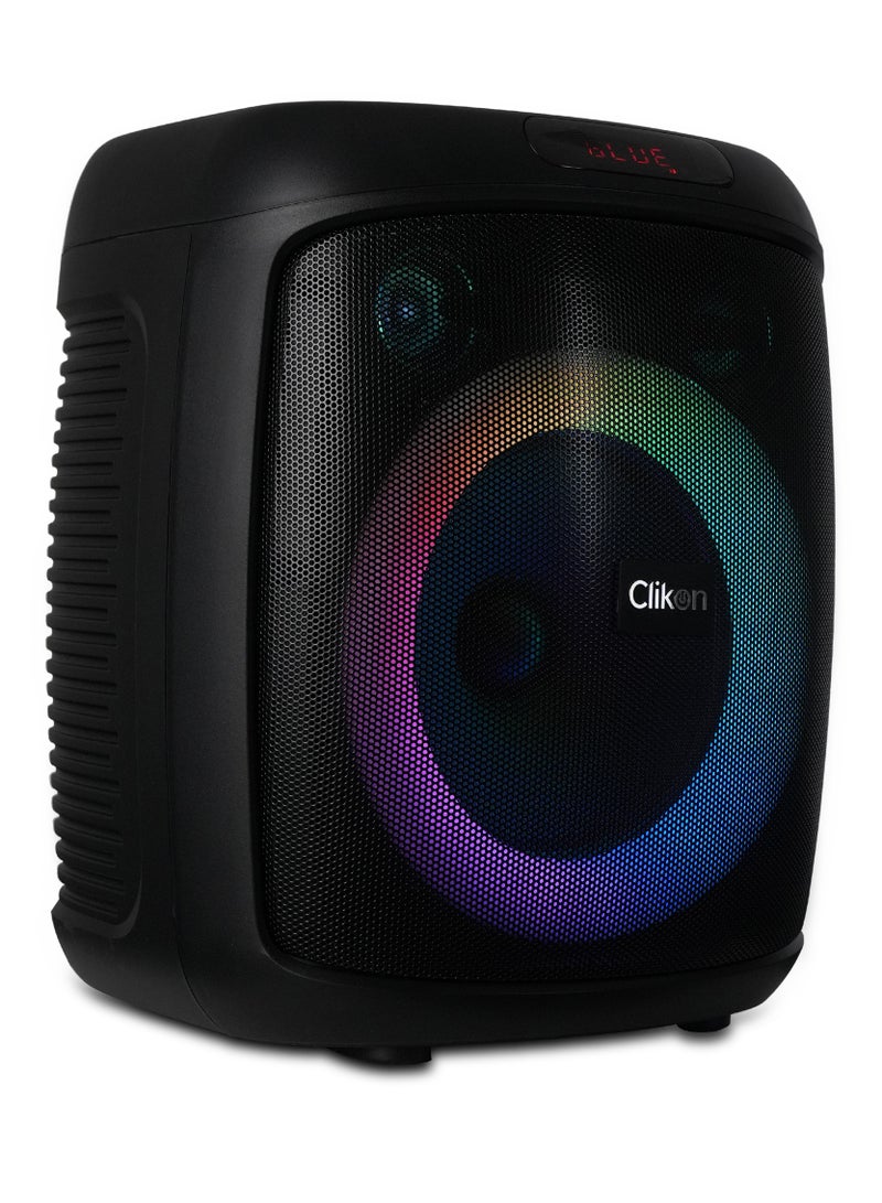 Clikon Aura Stream Pro Wireless Party Speaker – Powerful Sound, Dynamic Light Show, Wireless Mic, Digital Display, Bluetooth Connectivity & Long Battery Life 2 years warranty - Image 3