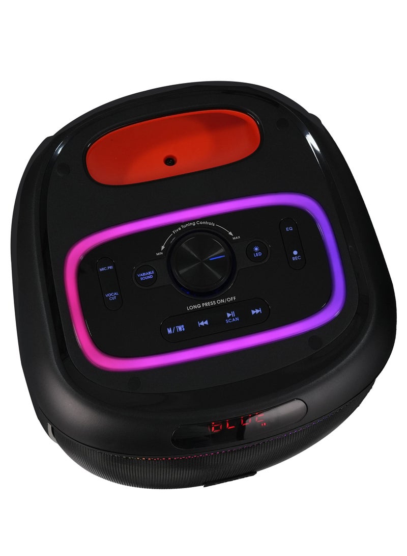 Clikon Aura Stream Pro Wireless Party Speaker – Powerful Sound, Dynamic Light Show, Wireless Mic, Digital Display, Bluetooth Connectivity & Long Battery Life 2 years warranty - Image 5