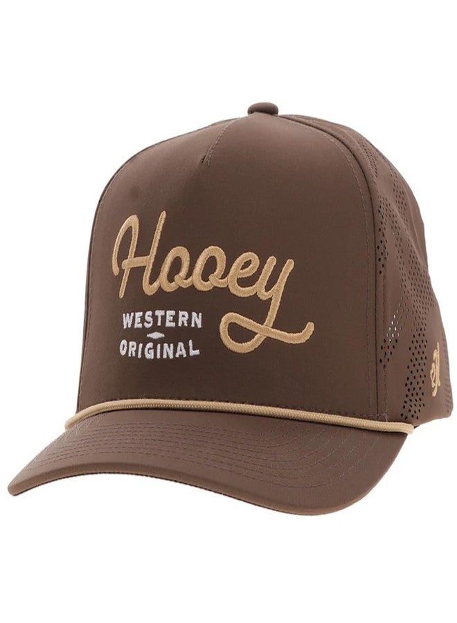HOOEY OG Adjustable Snapback Hat - Trucker Hat for Men & Women with Mesh Back, 5 Panel Baseball Cap w/Rope Detail, Western OG Logo Ball Cap, Breathable Snap Back, One Size Fits All, Brown - Image 1