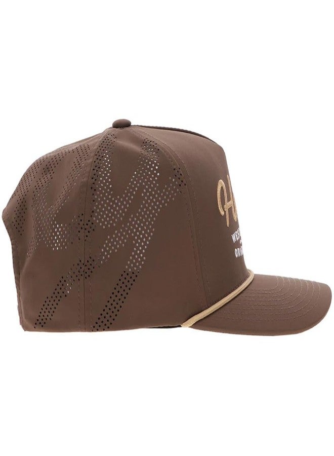 HOOEY OG Adjustable Snapback Hat - Trucker Hat for Men & Women with Mesh Back, 5 Panel Baseball Cap w/Rope Detail, Western OG Logo Ball Cap, Breathable Snap Back, One Size Fits All, Brown - Image 4