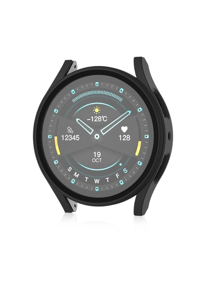 erorex For Samsung Galaxy Watch 5 Pro 45Mm Frosted Pc + Tempered Film Integrated Watch Protective Case (Black) - Image 3