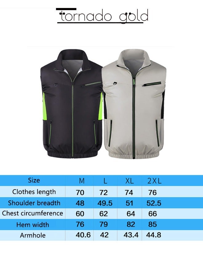 تورنيدو جولد ملابس بدون أكمام للمروحة، ملابس تكييف الهواء، سترة تبريد، ملابس تبريد خارجية مقاومة للحرارة مع مروحة - Image 2