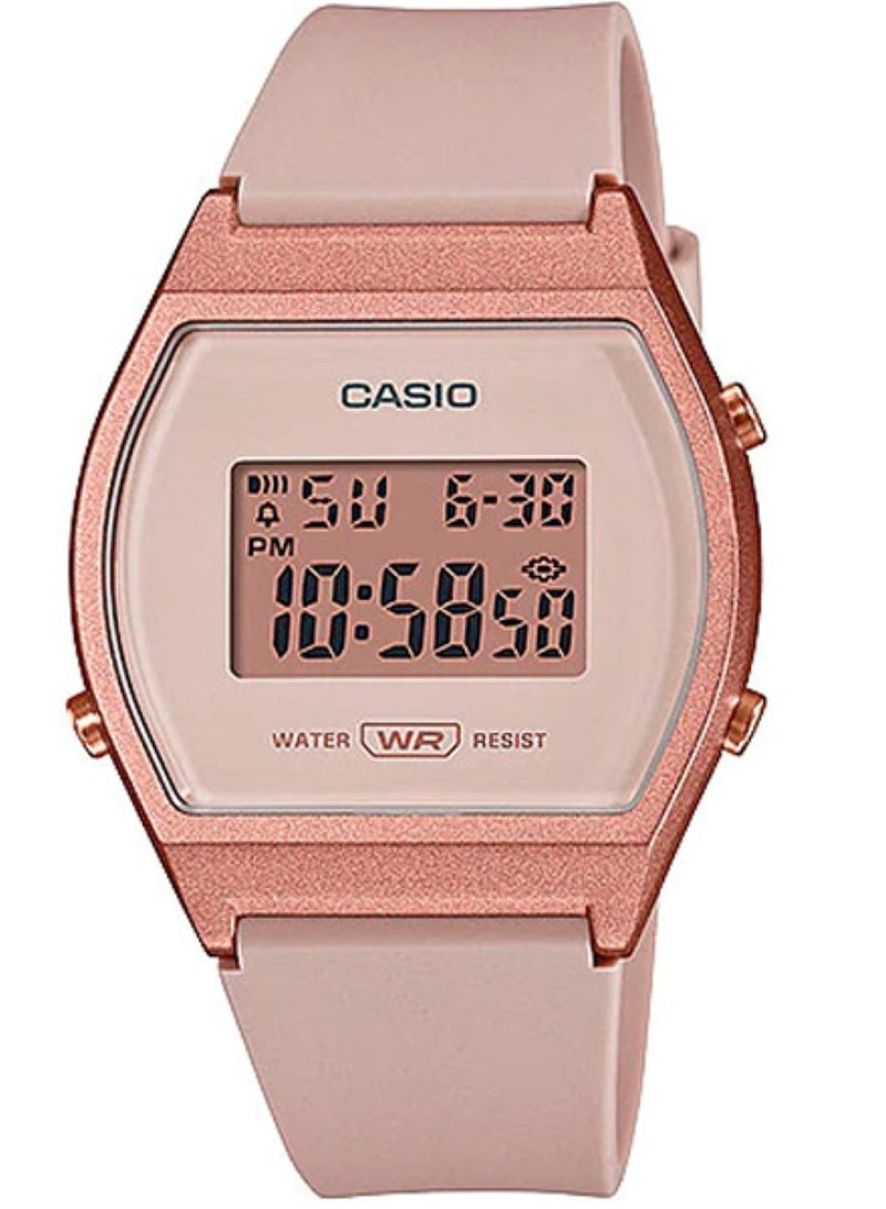 CASIO ساعة نسائية رقمية بسوار من الراتنج LW-204-4ADF - Image 1
