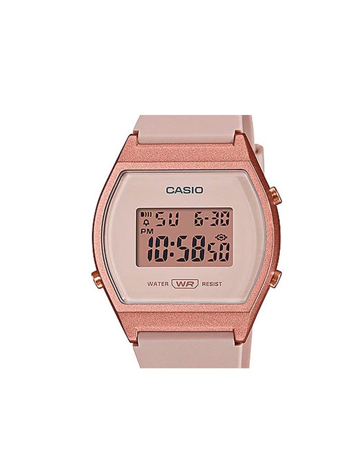CASIO ساعة نسائية رقمية بسوار من الراتنج LW-204-4ADF - Image 4