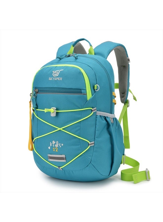 SKYSPER Kids Hiking Backpack 12L Children School Bag Child Boy Girl Pack Ages 4-8 for Traveling Day Trips Classes Camping(Teal)  - Image 1