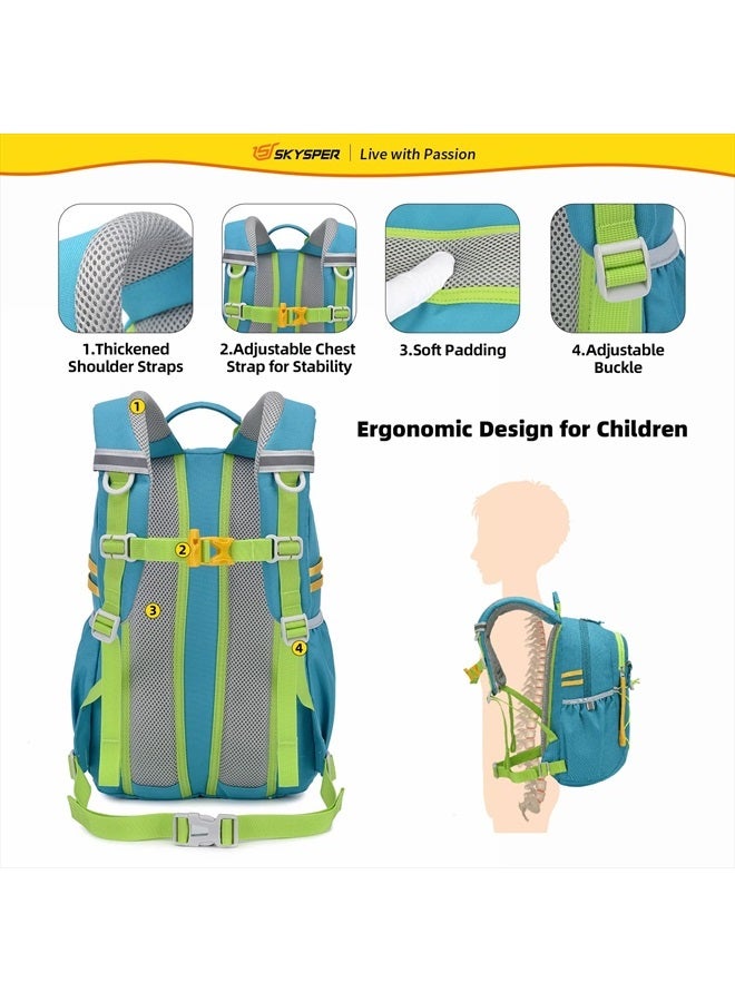 SKYSPER Kids Hiking Backpack 12L Children School Bag Child Boy Girl Pack Ages 4-8 for Traveling Day Trips Classes Camping(Teal)  - Image 5