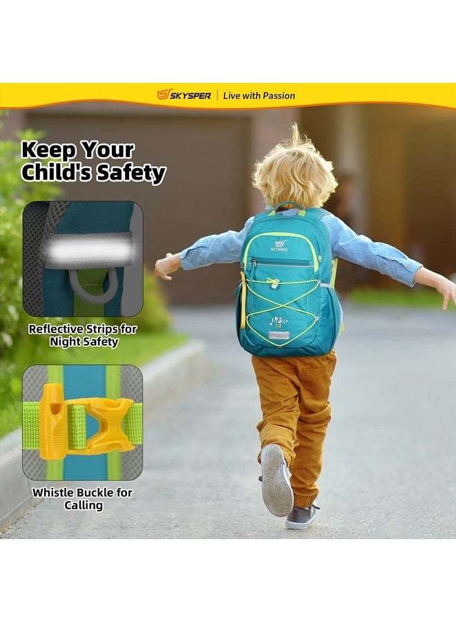 SKYSPER Kids Hiking Backpack 12L Children School Bag Child Boy Girl Pack Ages 4-8 for Traveling Day Trips Classes Camping(Teal)  - Image 3