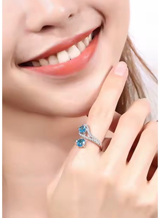 Elegance Trendy Silver Plated Ring For Women One Size - Image 1