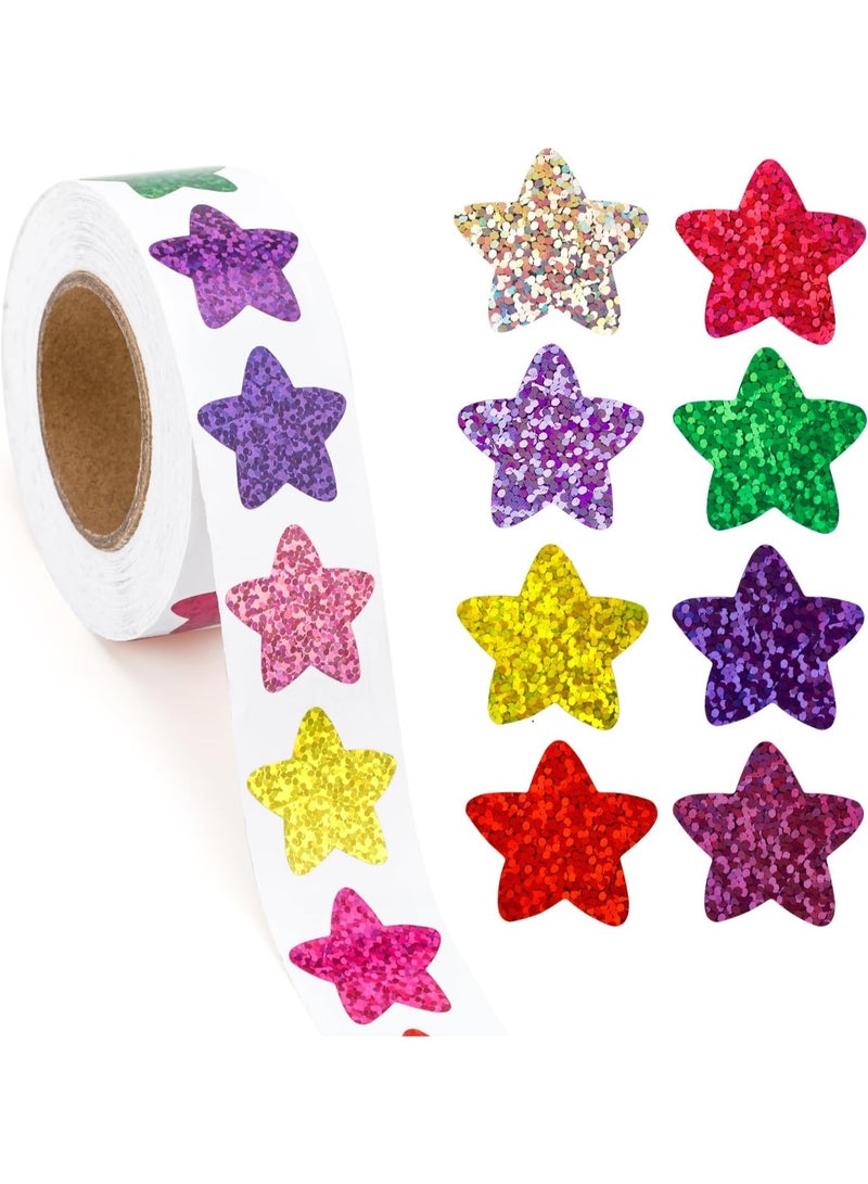 Foil Shiny Stickers for Kids Reward 1 inch Self Adhesive 500 Pcs Colorful Incentive Stickers for Student Behavior Chart,Crafts,School Classroom Teacher Supplies ﻿ - Image 1