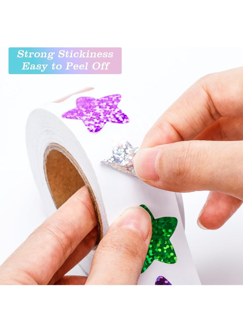 Foil Shiny Stickers for Kids Reward 1 inch Self Adhesive 500 Pcs Colorful Incentive Stickers for Student Behavior Chart,Crafts,School Classroom Teacher Supplies ﻿ - Image 2