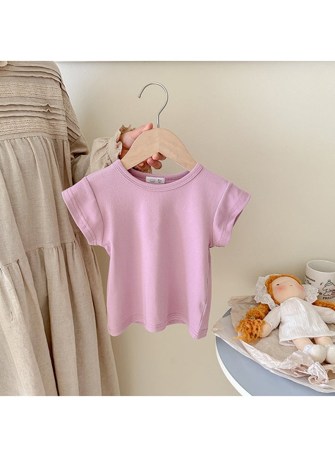 Lyocell's Little Waistcoat T-shirt Girls' Summer Lightweight Pit Short-sleeved Boys' Shoulder Slimming Casual Top Children's Wear