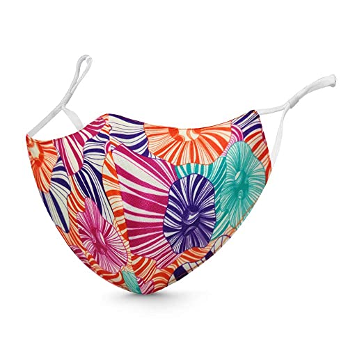 zebaya Digital Printed Fashion Mask for Ladies (pack of 4 pcs). Washable Skin Friendly Fabric. 3 layers of Protection - Image 2