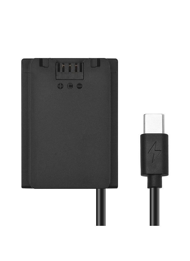 NP-FZ100 Dummy Battery USB-C Coupler Adapter with USB Type-C Spring Power Cable Replacement for Sony Alpha A6600 A7C A7III A7SIII A7RIII A7RIV A9 A9II A9R A9S Cameras