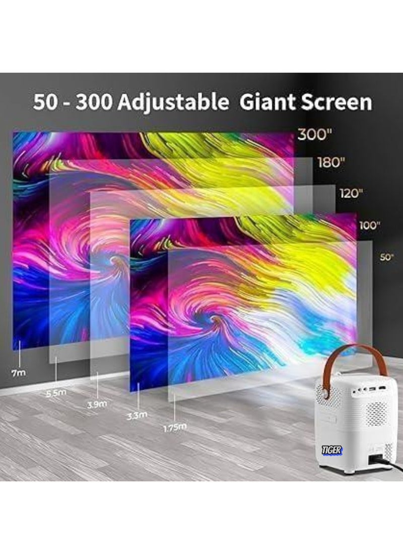 TIGER Q2 Android HDMI Video Projector – 5G WiFi, Bluetooth, FHD Resolution, 5M Projection Distance, Portable Outdoor Movie Projector for Home Cinema, Parties, and More – Ideal for Movies, Gaming, and Presentations  - Image 5