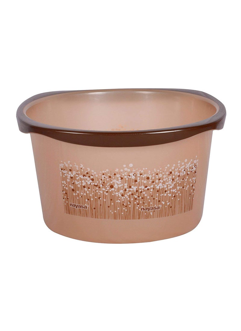 NAYASA Nayasa Bathroom Set 6-Pieces - Bucket Set - Bucket - Bucket Set with Bathroom Mug Stool Patla,Soap Case,Dustbin and Tub - (25 Liters, Brown, 6-Pieces)  - Image 3