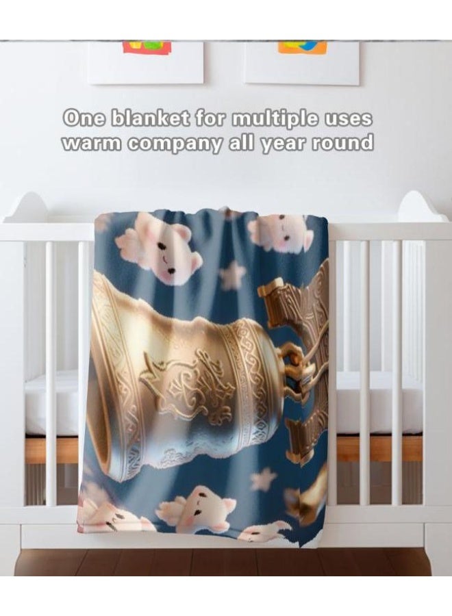 general Flannel thin blanket (warm and comfortable, suitable for sleep, gaming, dust removal and sandproof) 150cm*200cm - 1035 - Image 1