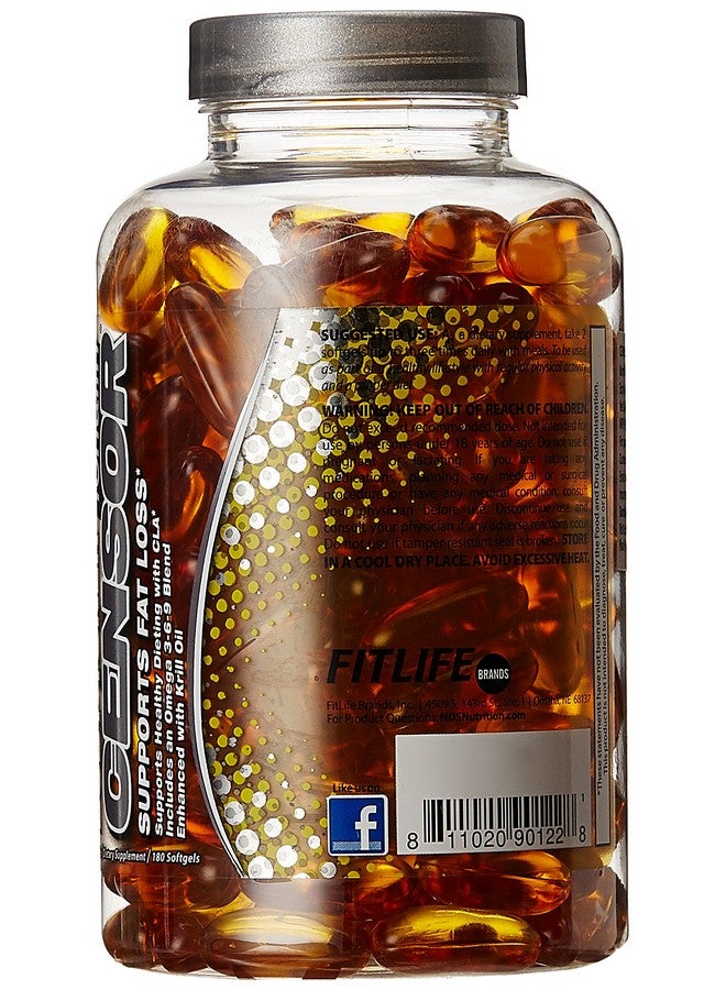 سينسور - مشروب لحرق الدهون وتقوية الجسم مع حمض اللينوليك المترافق وزيت السمك والقرطم ومزيج أوميغا 3-6-9 - مكمل غذائي لتحسين الطاقة والتمثيل الغذائي والصحة - 180 كبسولة هلامية