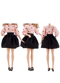 E-TING Handmade Doll Clothes Short Skirt Jumpsuits Office Style Wears Dress For 11.5 Inches Girl Dolls (3 Sets)  - Image 5