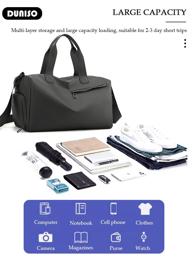 DUNISO Travel Duffel Bag Luggage Collection Business Travel Suitcase Weekender Overnight Bag Large Carry On Airport Bag for Travel Business Trips Sports Duffel Bag Gym Sports Luggage Bags - Image 3