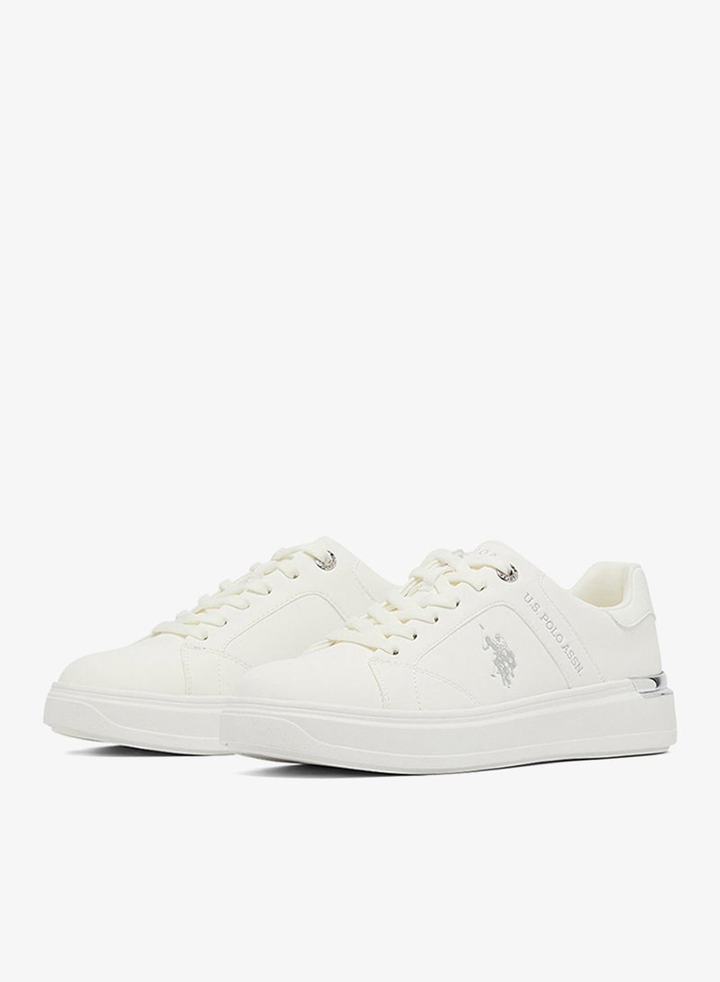 U.S. Polo Assn. Women's White Low-Top Exclusive Lightweight Shoes Sneakers Shoes - Unmatched Comfort, All-Day Wear, Confidence in Every Step - Image 2