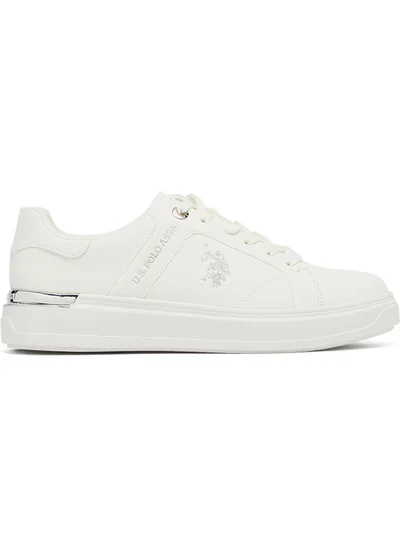 U.S. Polo Assn. Women's White Low-Top Exclusive Lightweight Sneakers – Unmatched Comfort, All-Day Wear, Confidence in Every Step