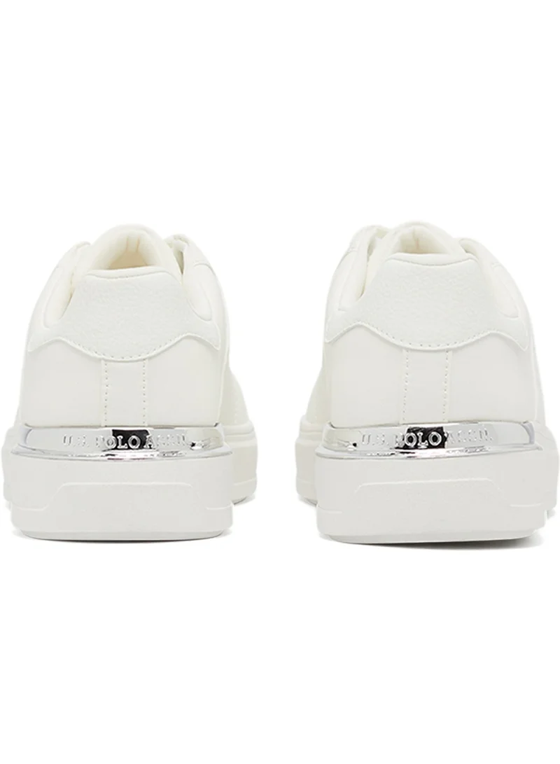 U.S. Polo Assn. Women's White Low-Top Exclusive Lightweight Sneakers – Unmatched Comfort, All-Day Wear, Confidence in Every Step