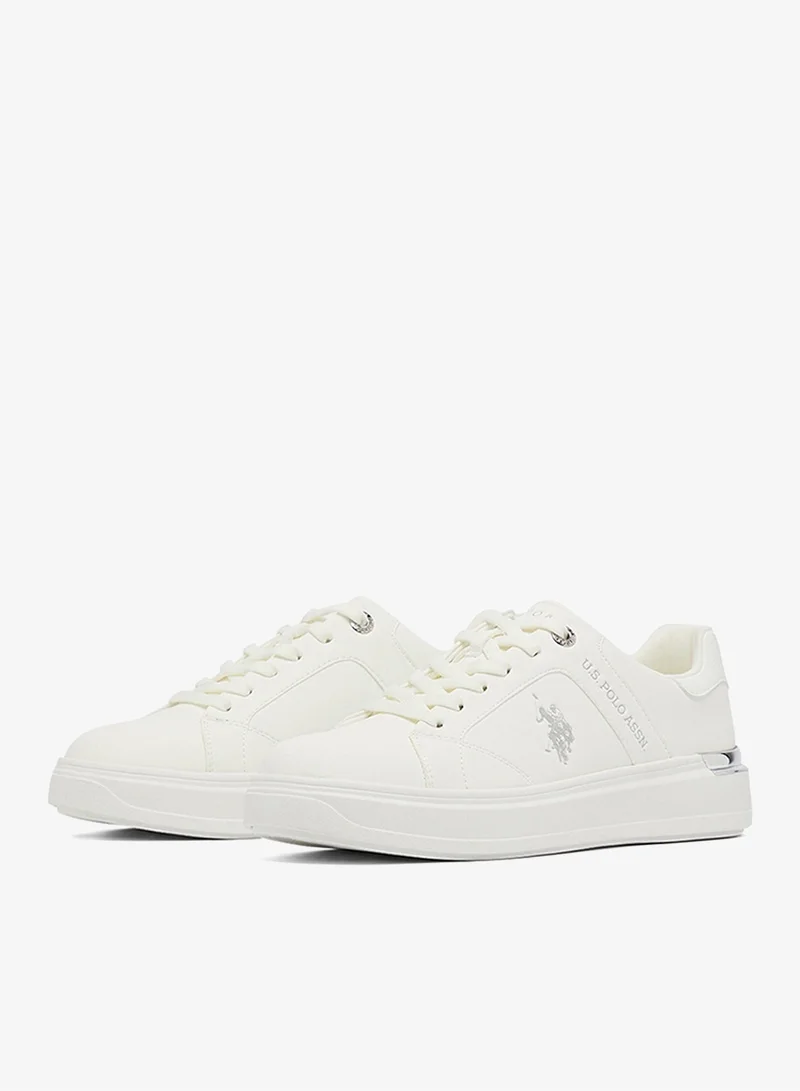 U.S. Polo Assn. White Women's White Low-Top Exclusive Lightweight Shoes Sneakers Shoes - Unmatched Comfort, All-Day Wear, Confidence in Every Step for Women | Best Price UAE