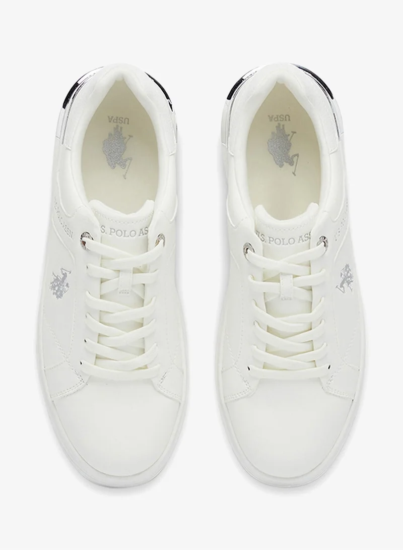 U.S. Polo Assn. White Women's White Low-Top Exclusive Lightweight Shoes Sneakers Shoes - Unmatched Comfort, All-Day Wear, Confidence in Every Step for Women | Best Price UAE