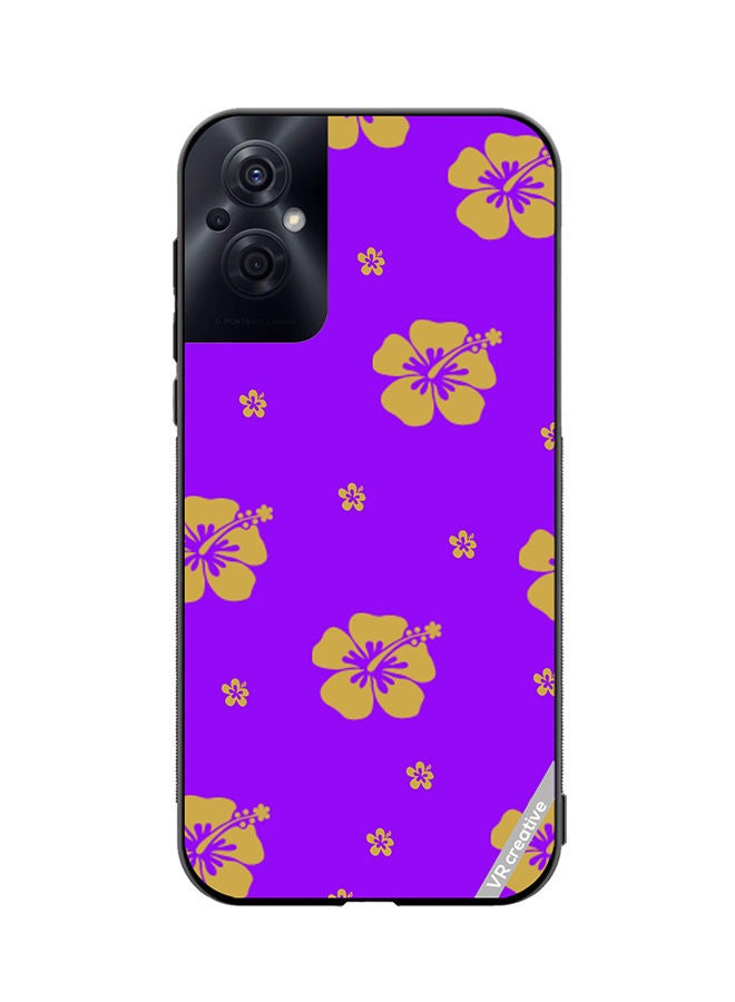 VR CREATIVE Protective Case Cover For Oppo Reno8 Z Habiscus Design Multicolour - Image 1