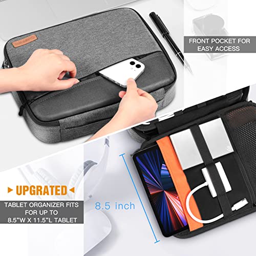 FINPAC Electronic Organizer Bag, Portable Accessories Storage for Cable/Cord/Charger/USB/SD Card, Portfolio Tablet Sleeve Carrying Case for iPad Air 13", 11th/10th, Pro 13"/12.9"/11"/10.2" - Image 3