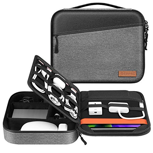 FINPAC Electronic Organizer Bag, Portable Accessories Storage for Cable/Cord/Charger/USB/SD Card, Portfolio Tablet Sleeve Carrying Case for iPad Air 13", 11th/10th, Pro 13"/12.9"/11"/10.2" - Image 1