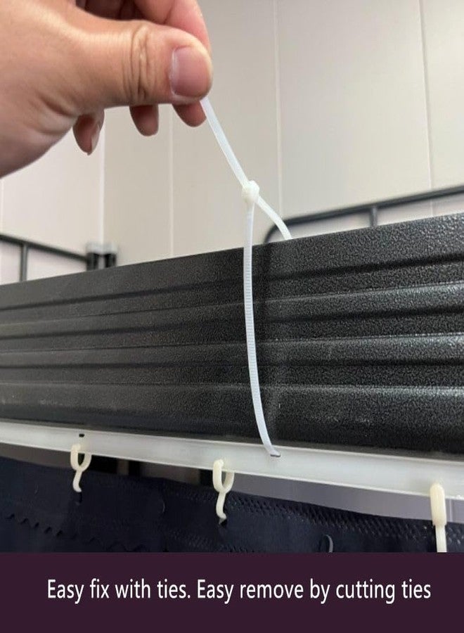 Teanea Tie-on Bunk Bed Curtains Track for Bottom, Underbed Curtain Track, Bendable & Removable - Image 5