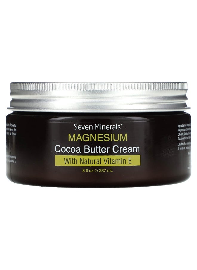 Seven Minerals Seven Minerals, Magnesium Cocoa Butter Cream, With Natural Vitamin E, 8 oz, (237  mL)  - Image 1