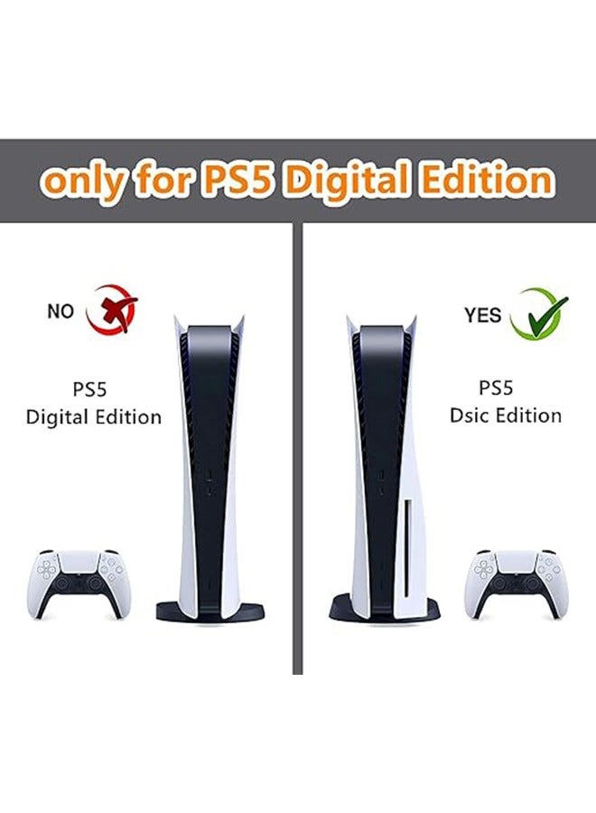 PS5 Optical Drive Version Sticker, Sony PS5 Console Controller Skins Set, Skin Wrap Decal Sticker PS5 Disk Edition, Protective Film Sticker for PS5 Predator , Vinyl Sticker Cover Sticker - Image 4