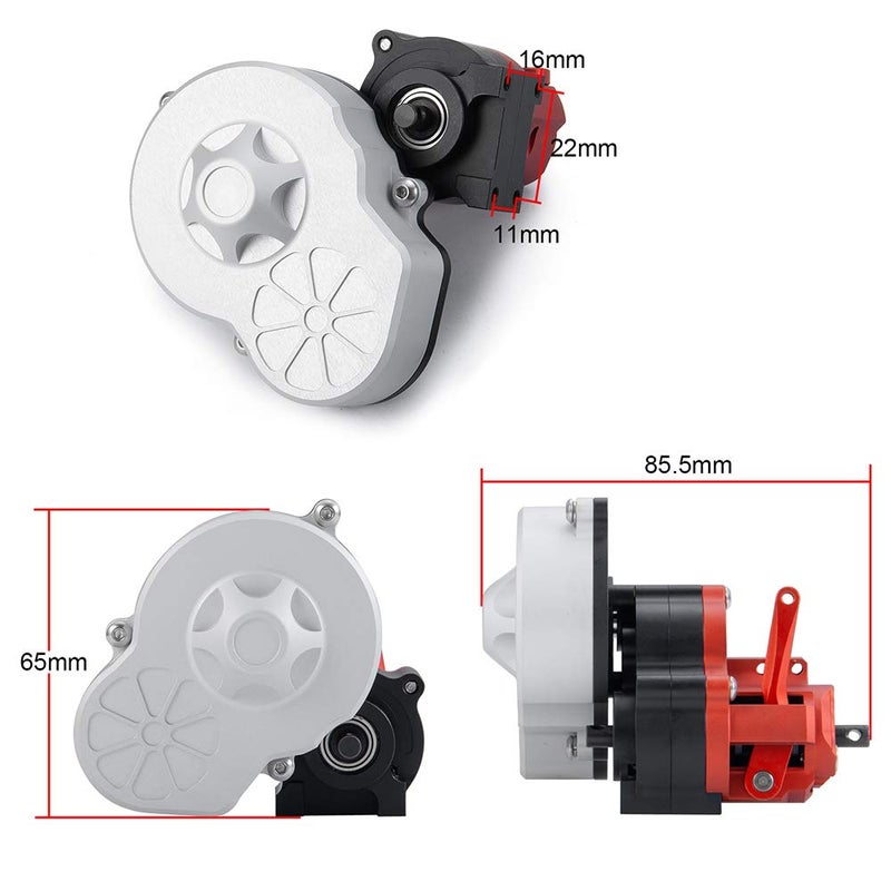 RCHUBAM RC-Hub Metal Complete Transmission Case Gearbox with Dig Gear for 1:10 Axial SCX10 AX10 Wraith RC Crawler Car - Image 5