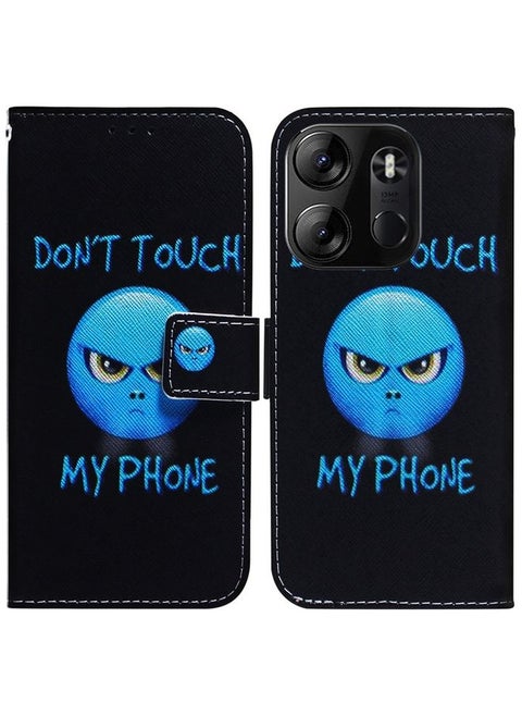 Case Cover For For Tecno Spark Go 2023 / Pop 7 Pro Coloured Drawing Flip Leather Phone Case(Anger)