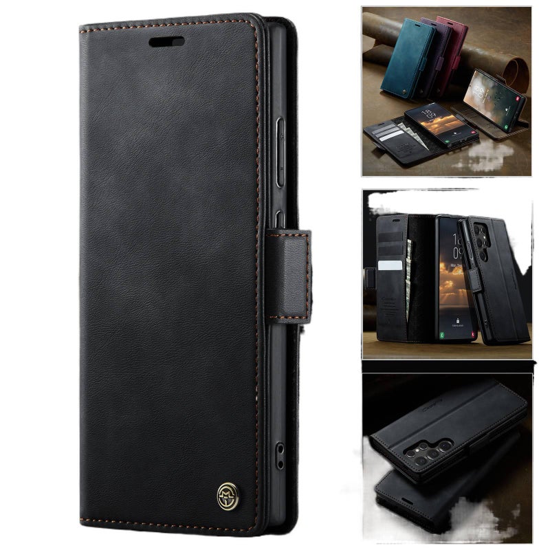 Samsung Galaxy S23 Protective with Card Holder and Kickstand in Black for Tabletop Use - Image 4