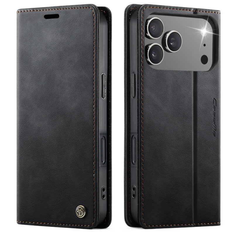 Samsung Galaxy S23 Protective with Card Holder and Kickstand in Black for Tabletop Use - Image 1