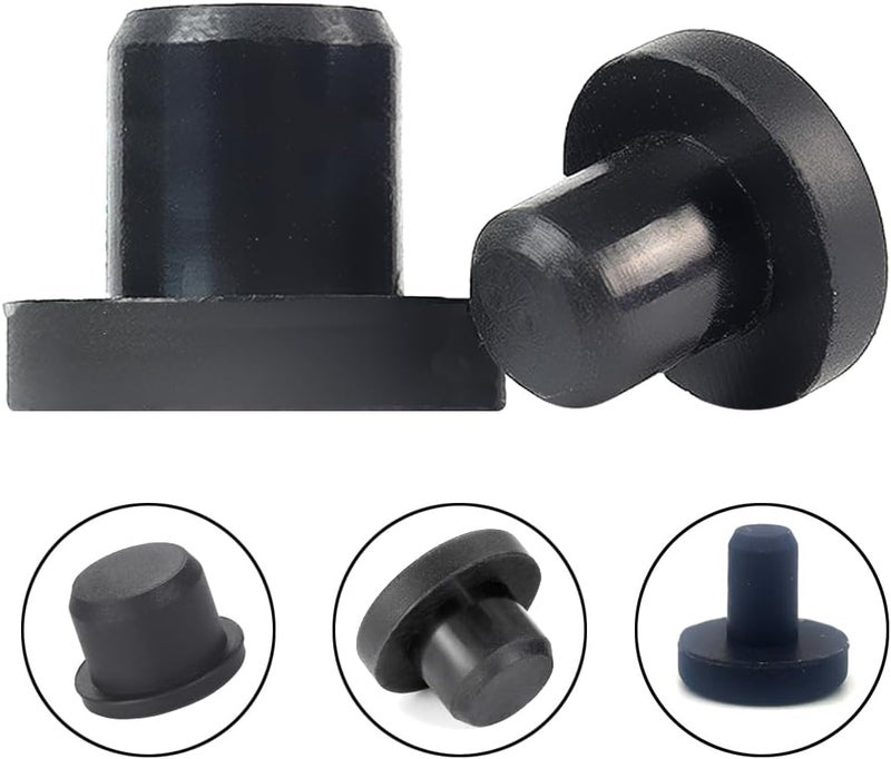 Alamic 50 PCS Silicone Plugs Rubber Hole Plugs Rubber 1/8" 3/16" 1/4" 5/16" 3/8" Stopper for Round Holes Waterproof Hole End Covers Soft Flexible Stopper Sealing Plugs Pipe Holes Test Tube Plugs - Image 5