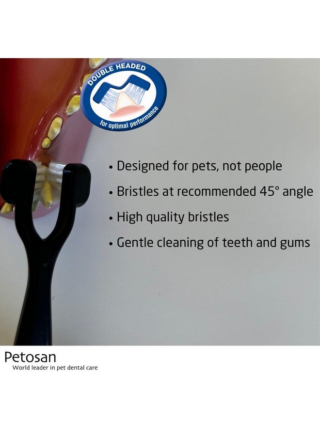 Petosan Dental Kit for Dogs with Toothbrush, Toothpaste and Microfiber Cleaner, for Small Dogs Up to 14 lbs