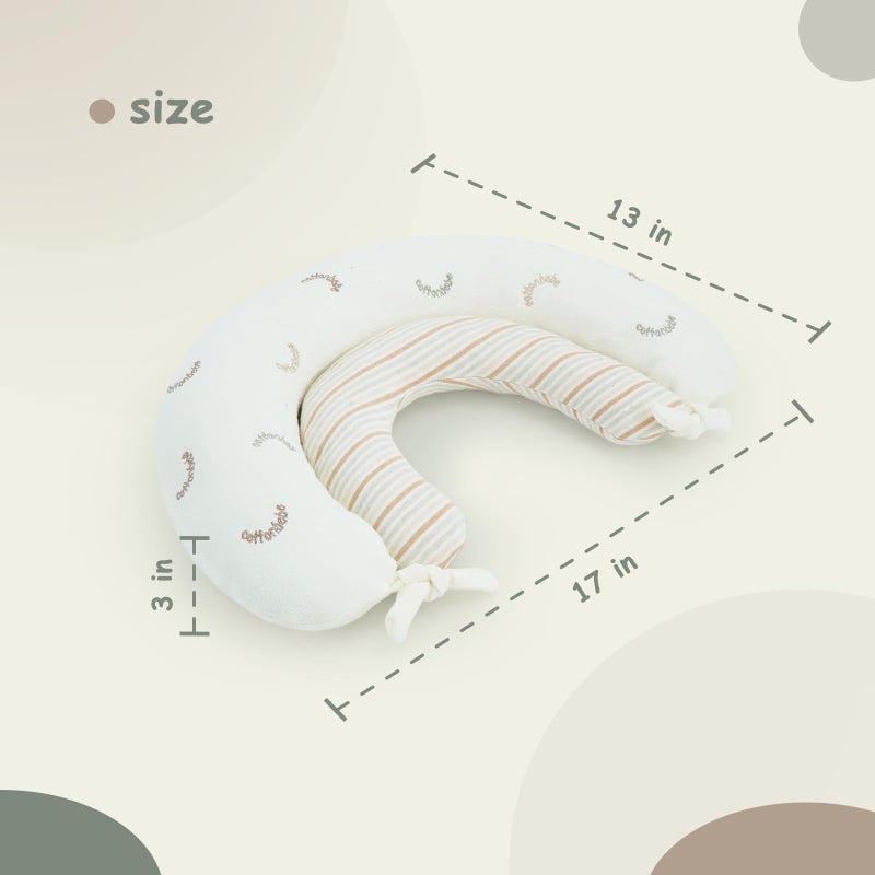 COTTONBEBE 2-in-1 Tummy Time Cushion for Newborns,Soft Cotton Tummy Time Pillow Promotes Development, Ergonomic Design,Ideal Baby Gift - Image 2