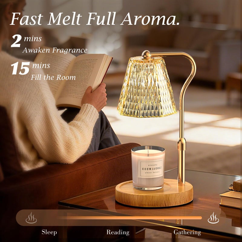 BYART Candle Warmer Lamp with Timer Dimmable Gifts for Women, Adjustable Height Wax Warmer Lamp for Scented Candles, House Warming Gifts for New Home Modern Farmhouse Decor - Image 2