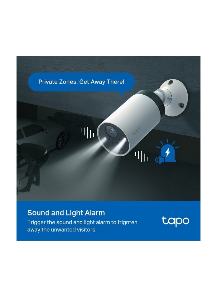 تي بي لينك TP-Link (Tapo C420S1) Outdoor Wireless Security Camera, 2K QHD, Color Night Vision, Starlight Sensor, Motion/Person/Vehicle Detection, 180 Day Battery, Works w/Alexa & Google Home, 1-Camera - Image 4