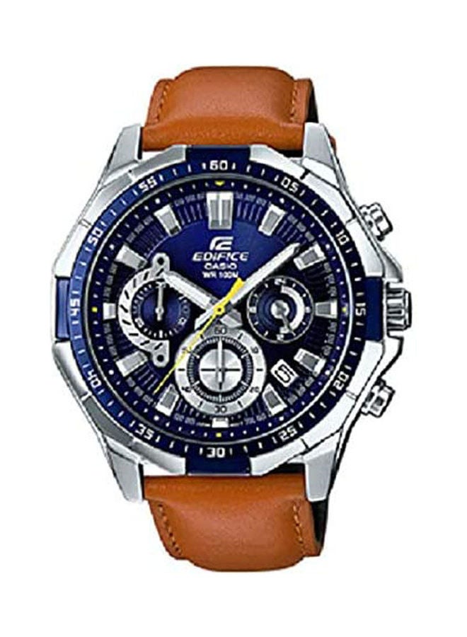 CASIO Men Leather Analog Buckle Watch EFR-554L-2AV - Image 1