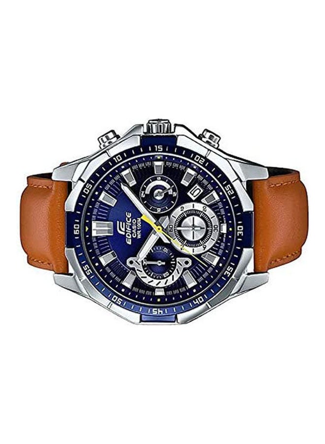 CASIO Men Leather Analog Buckle Watch EFR-554L-2AV - Image 2