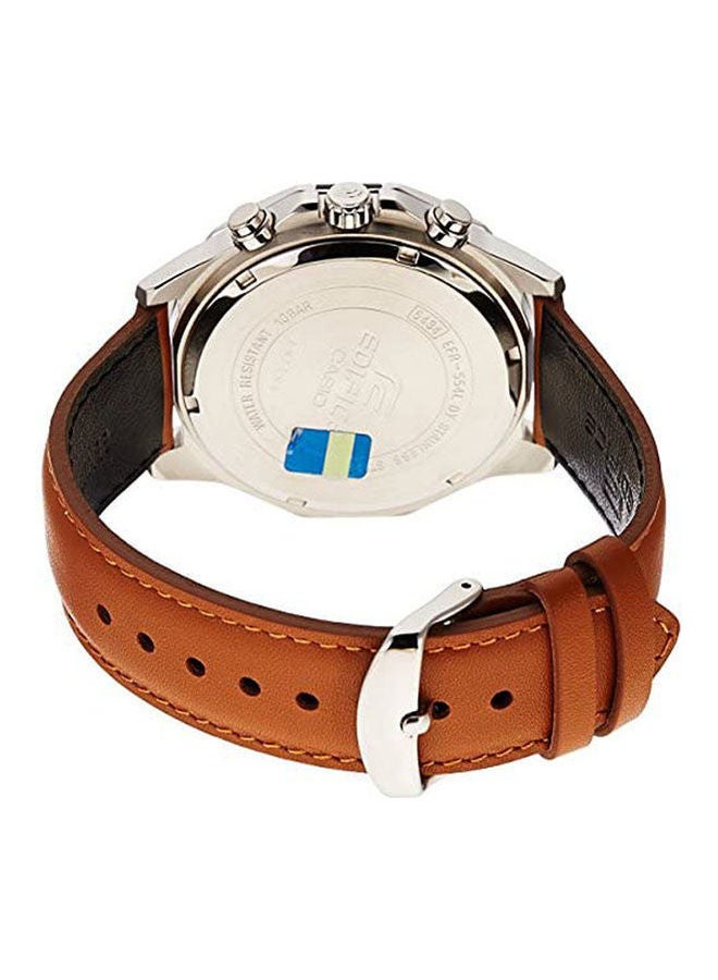 CASIO Men Leather Analog Buckle Watch EFR-554L-2AV - Image 3