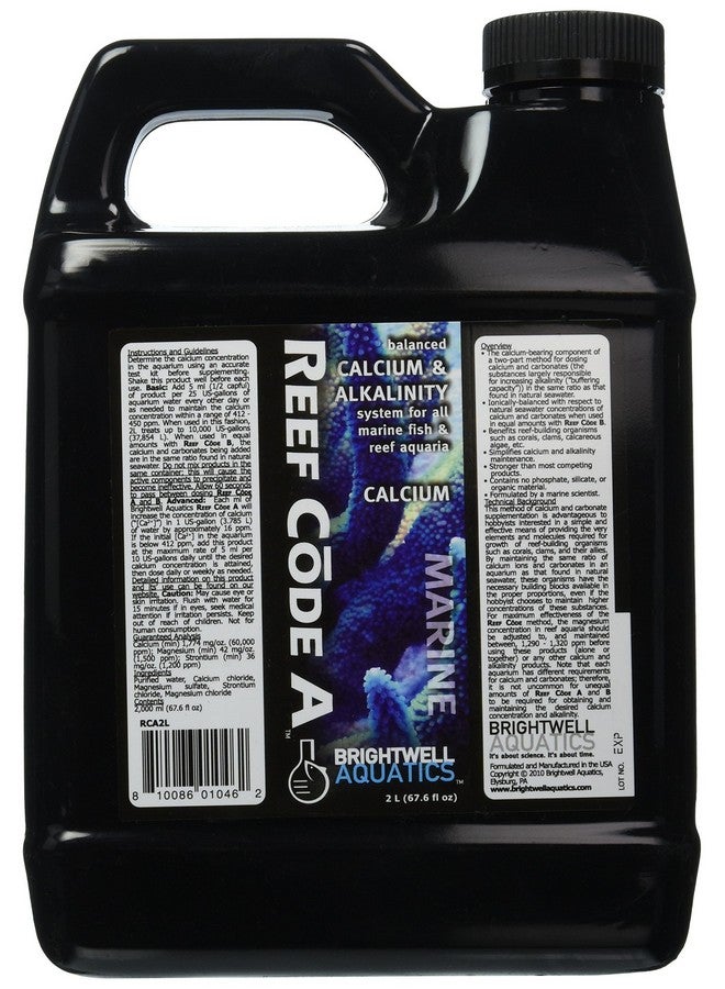 Brightwell Aquatics Abarca2L Reef Code A Liquid Salt Water Conditioners For Aquarium, 67.6Ounce - Image 1