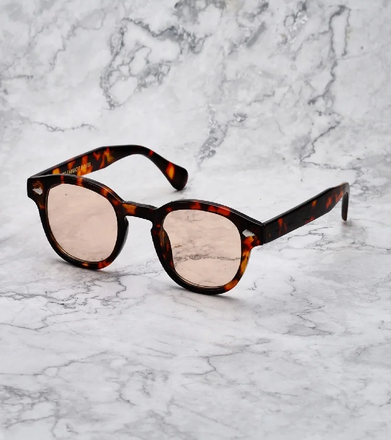 Explicit Poets Explicit Poets Unisex JOHNNY TORTOISE Tortoise - Light Brown Stylish Sunglasses, 2EP53