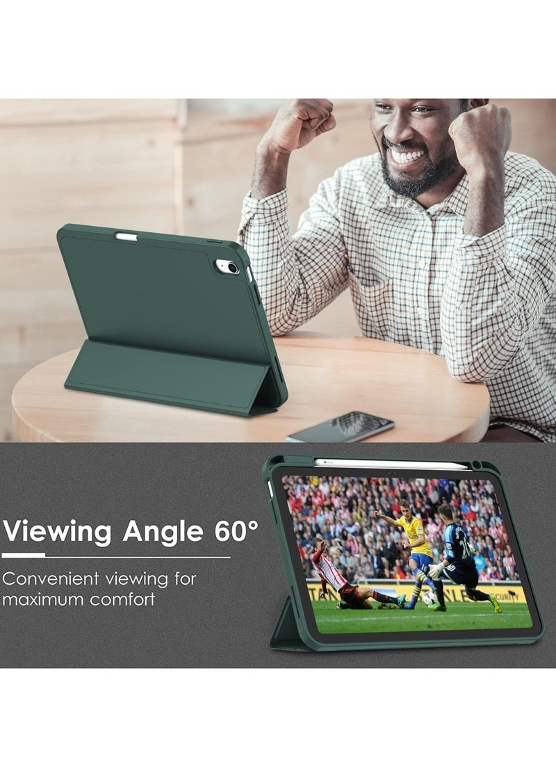 iPad 10th Generation Case (10.9 Inch, 2022) – Smart Case with Pencil Holder, Soft TPU Back, Auto Wake/Sleep Support – New Midnight Green - Image 5