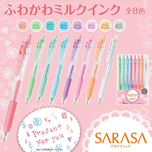 Zebra Technologies ZEBRA Sarasa Clip 05mm Ballpoint Pen 8 Color Set JJ158CMK - Image 3